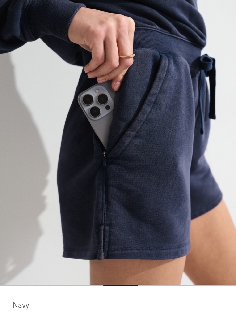 Abercrombie & Fitch YPB On The Go Slash Romper in Navy - Picture 3 of 15